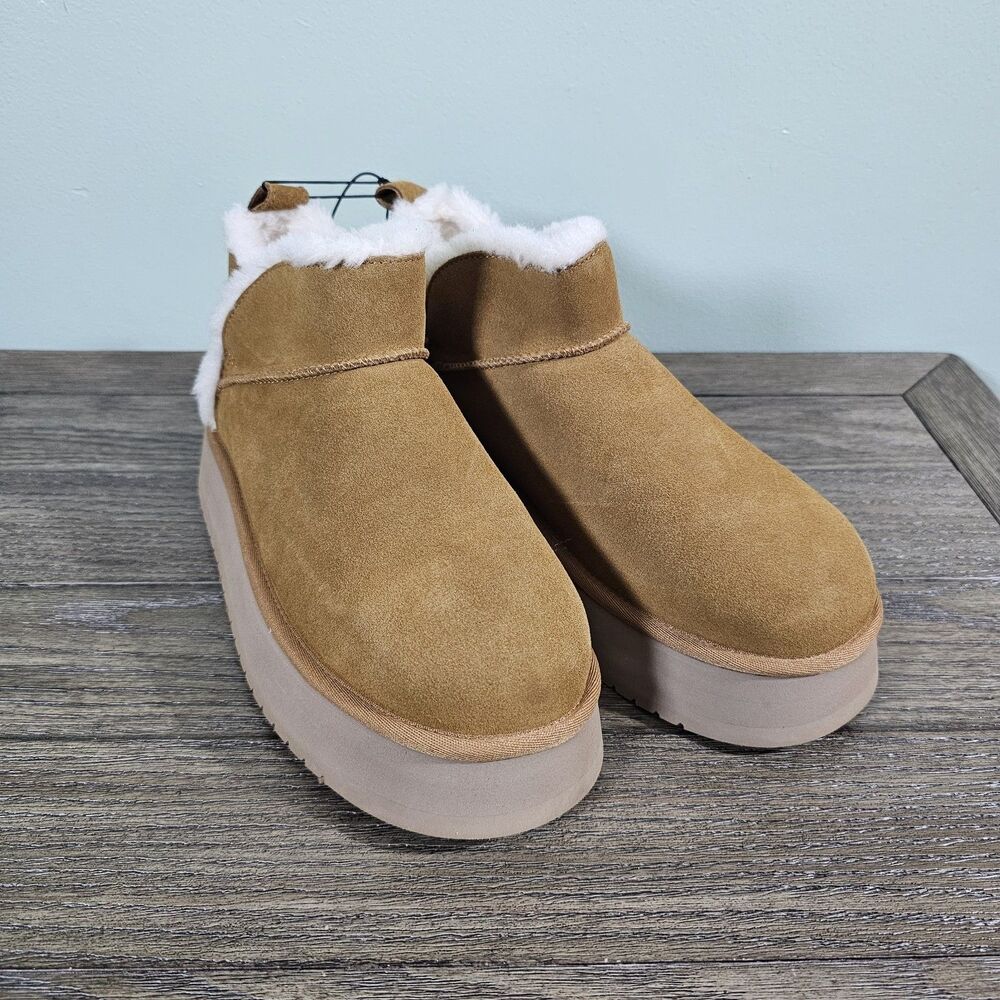 KOOLABURRA By UGG Koola Ultra‎ Mini Platform Boots Womens Size 9 Chestnut Brown